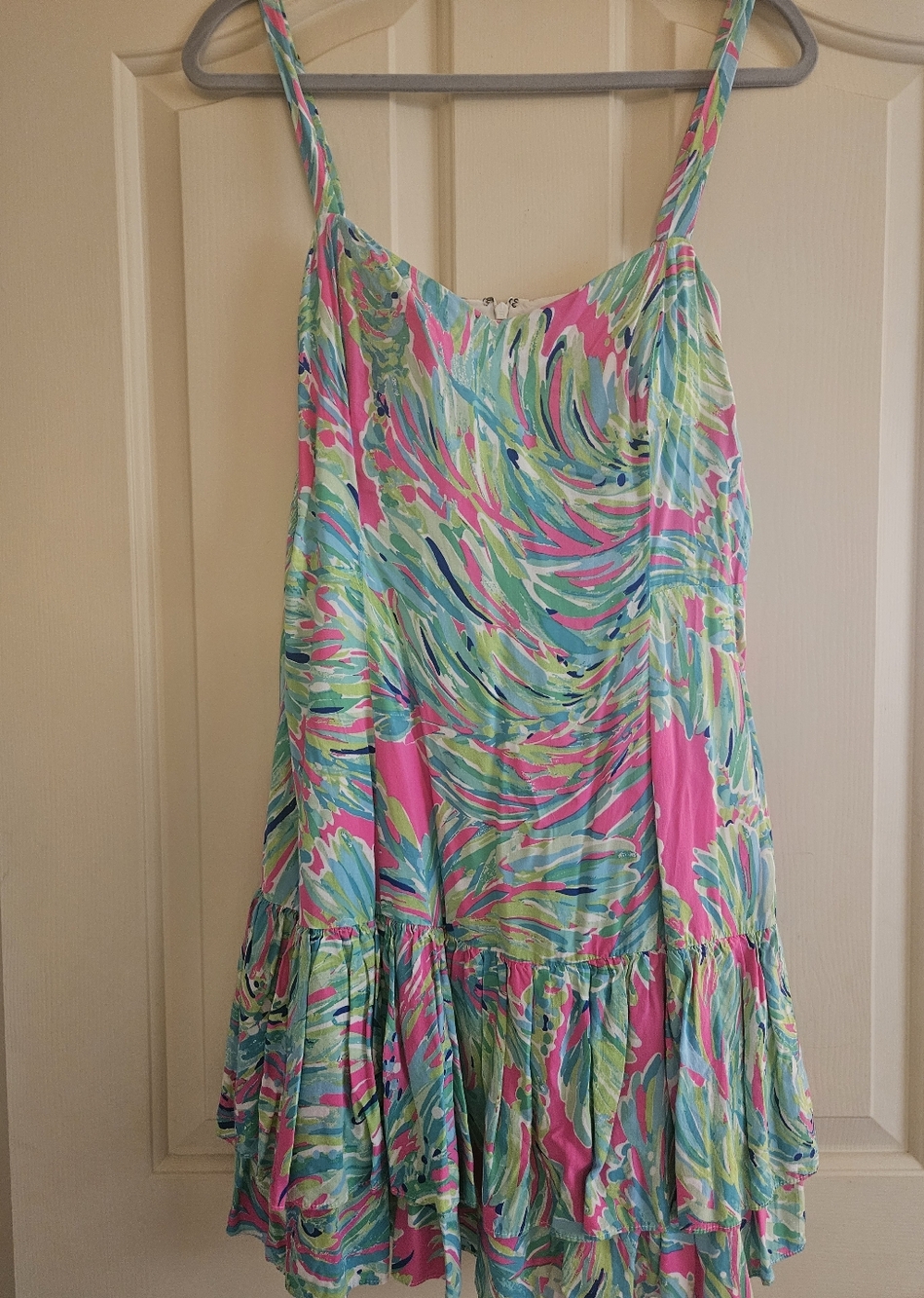 Lilly Pulitzer Pastel Multi-Color Ruffle Hem Dress